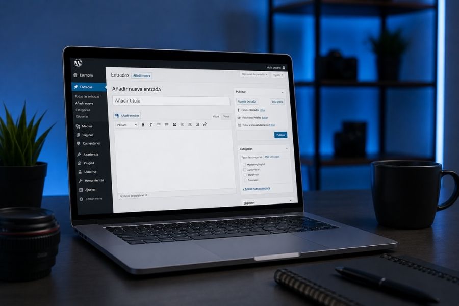 cómo crear una entrada en wordpress